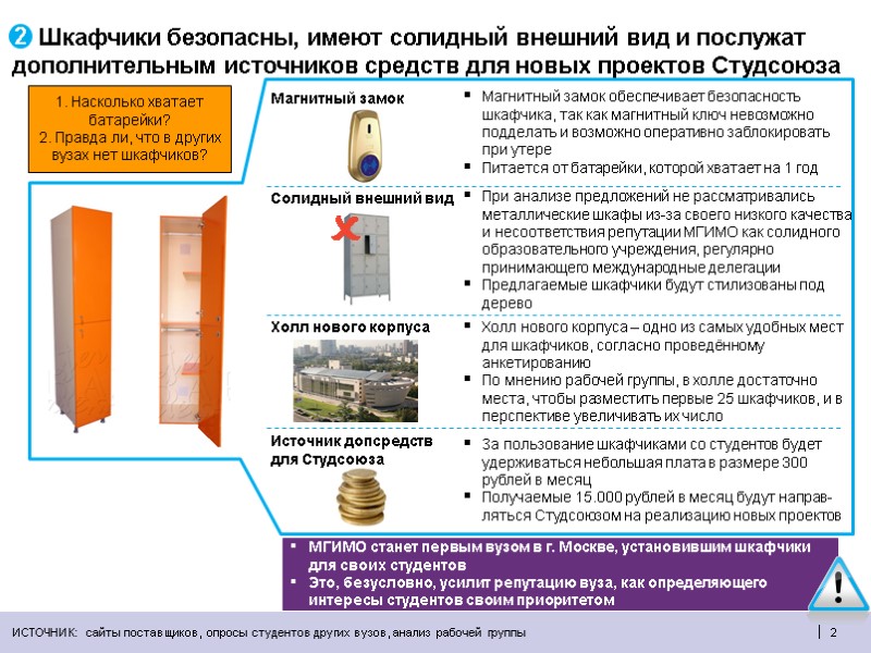 2  Магнитный замок обеспечивает безопасность шкафчика, так как магнитный ключ невозможно подделать и